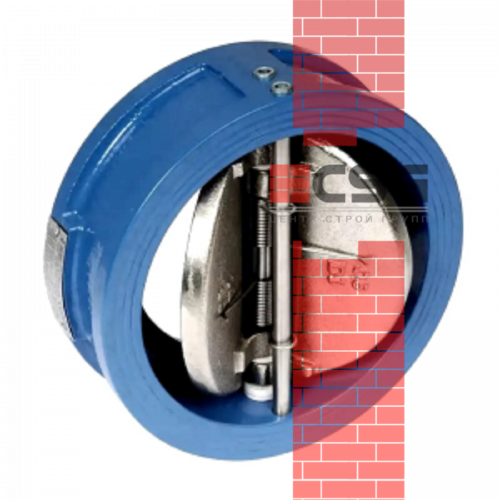 Клапан обратный чуг двухстворчатый Ду200 Ру16 межфл створки чугун, DN 200