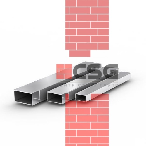 Трубы нержавеющие электросварные ЭСВ прямоугольные 40х20х1.5 шлиф, длина 6 м, марка AISI 430