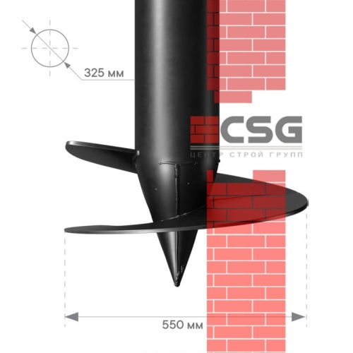 Свая винтовая СВСН-325/550/6000 по выгодным ценам в Хабаровске.