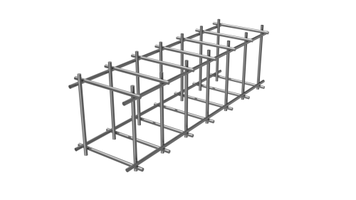 Квадратный арматурный каркас (хомут А1 Ф6) 400x400мм