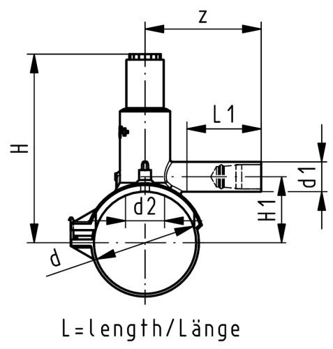 Электросварная седелка с системой типа Газ-Стоп Georg Fischer на 1-5 бар, d110х20 SDR11