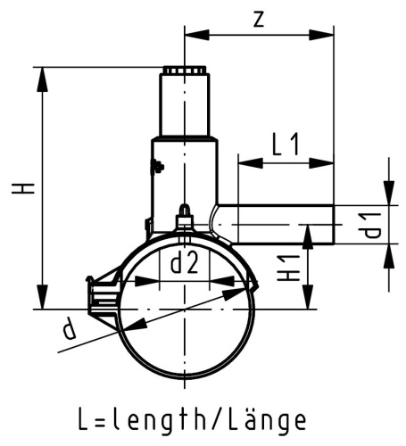 Электросварная седелка — моноблок Georg Fischer d125х63 SDR11