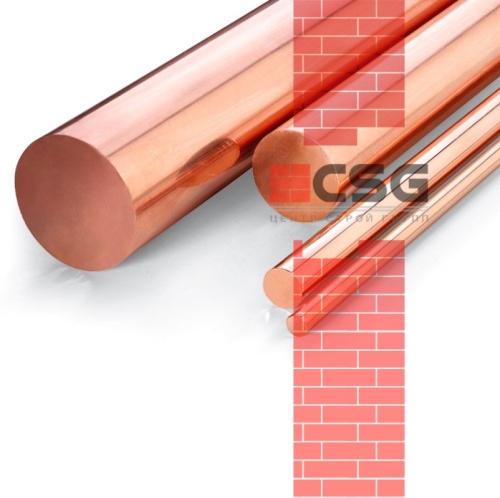 Круг медный 10 тв, длина 3 м, марка М1